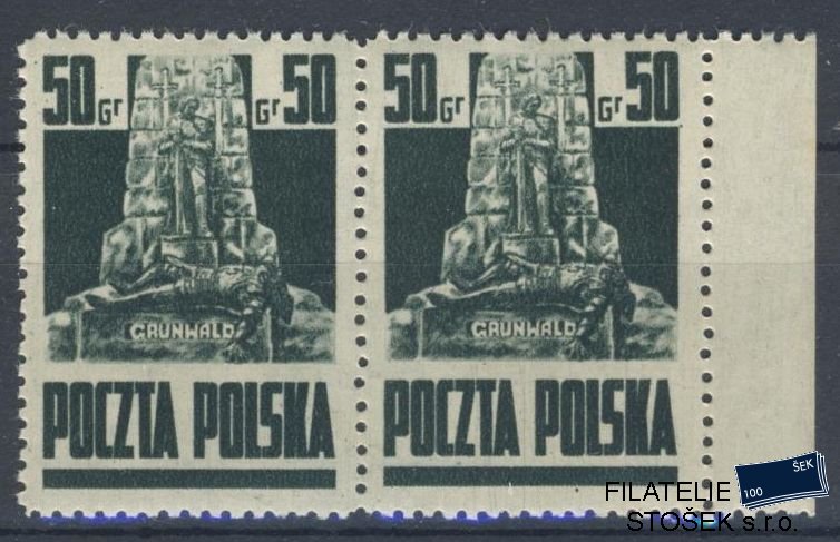 Polsko známky Mi 384 2 Páska