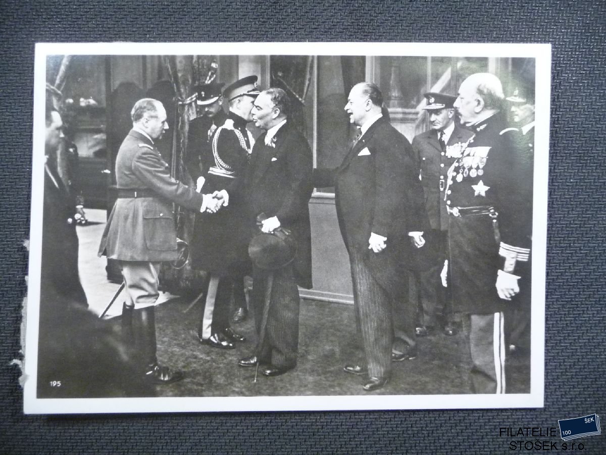 Vojenské pohlednice - Německo - Genral Gamelin, MInister Hore Belisha