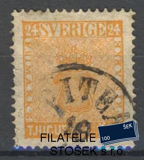 Švédsko známky Mi 10 - Vytlačená nálepka