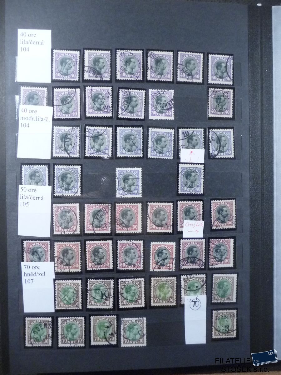Dánsko známky Mi 104,105,107 Sestava
