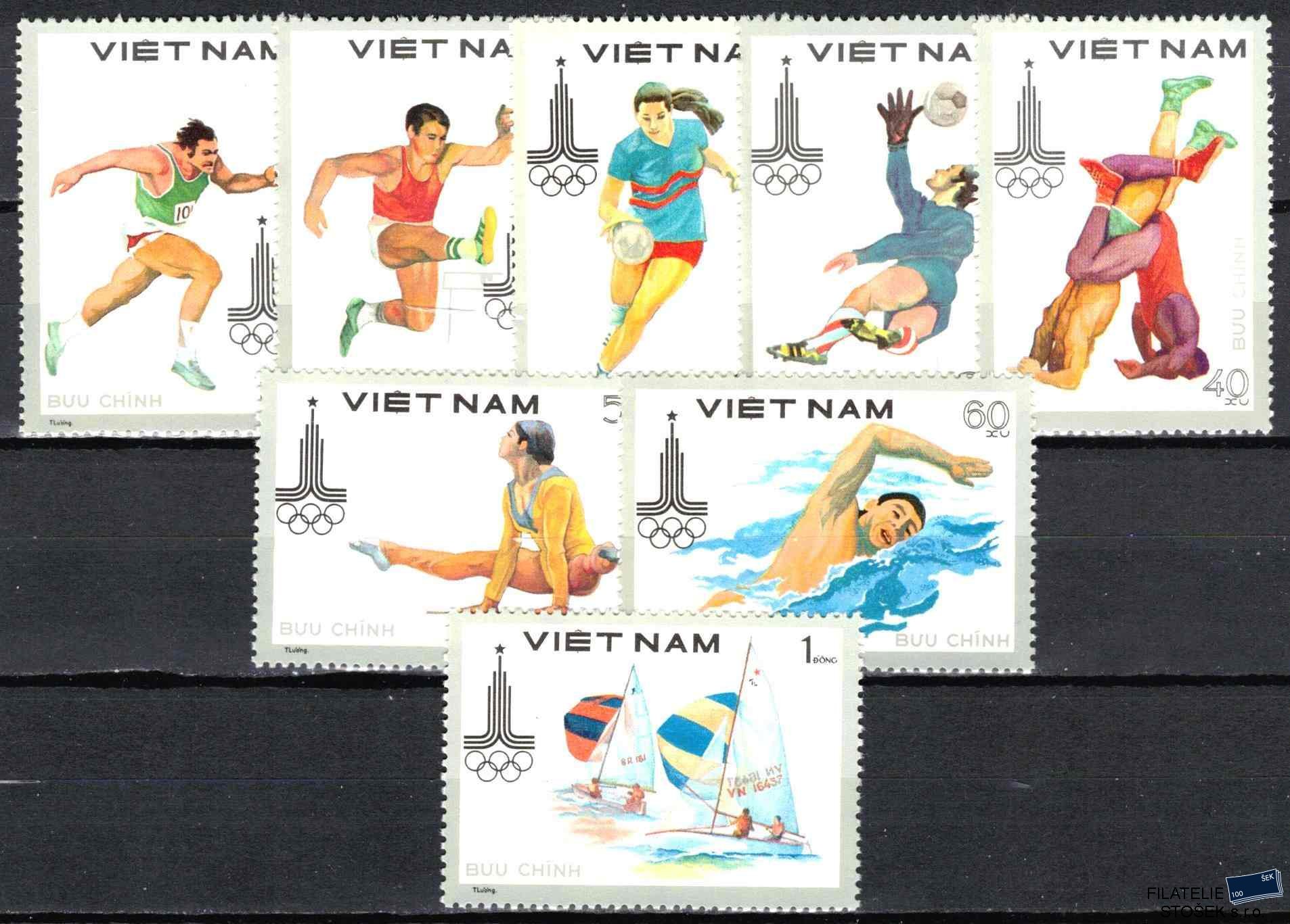Vietnam známky Mi 1093-1100 LOH Moskva