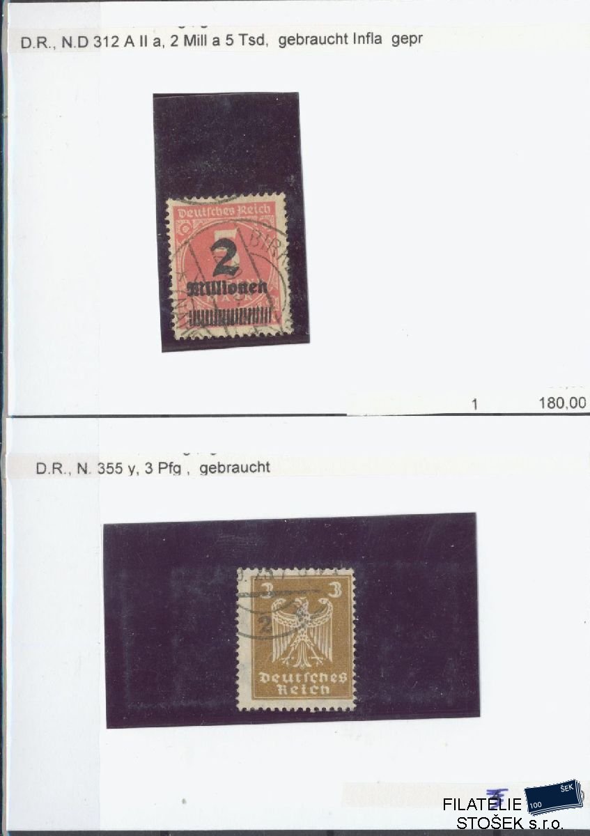 Deutsches Reich známky - Sestava