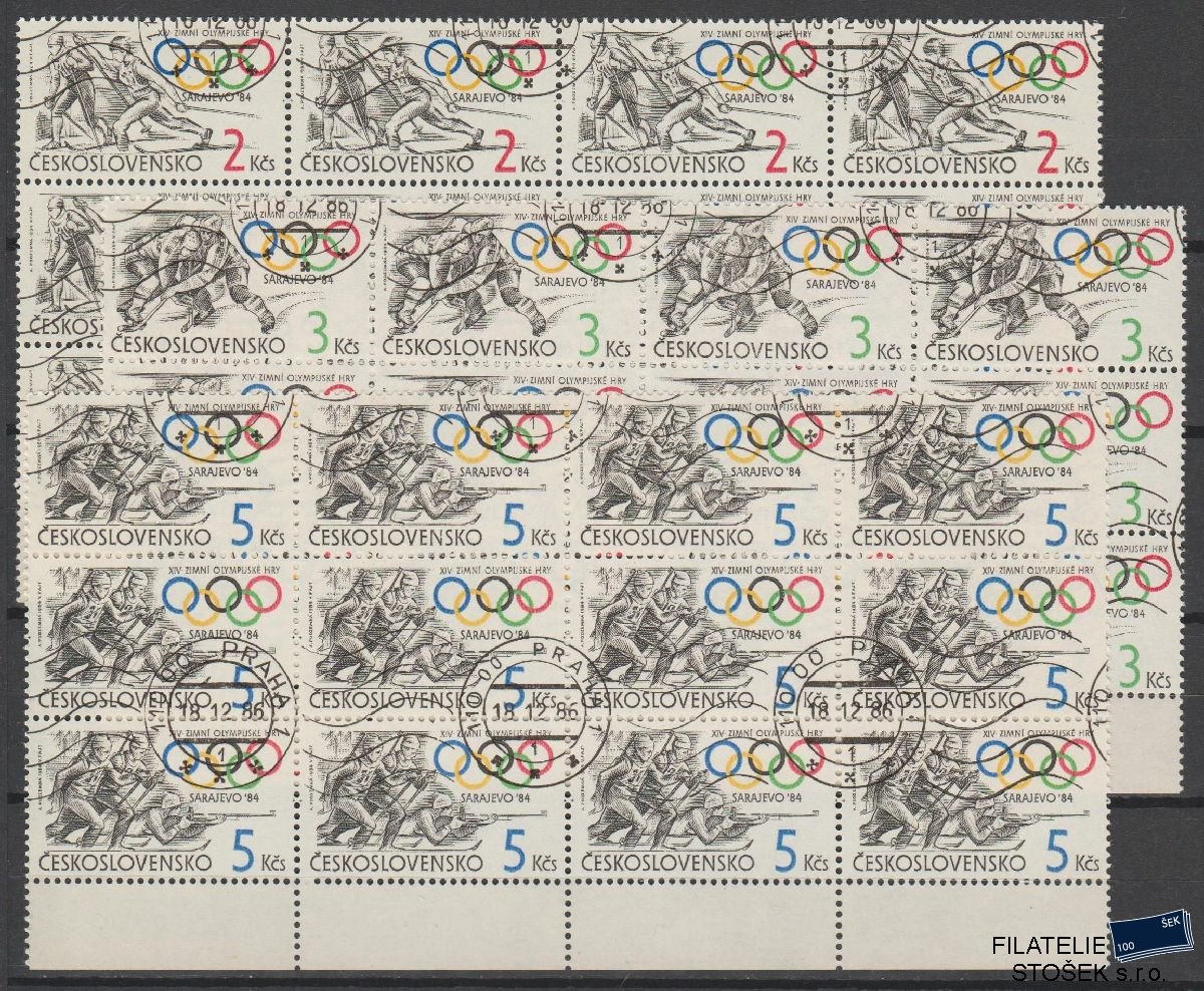 ČSSR známky 2629-31 12 Blok Váleček
