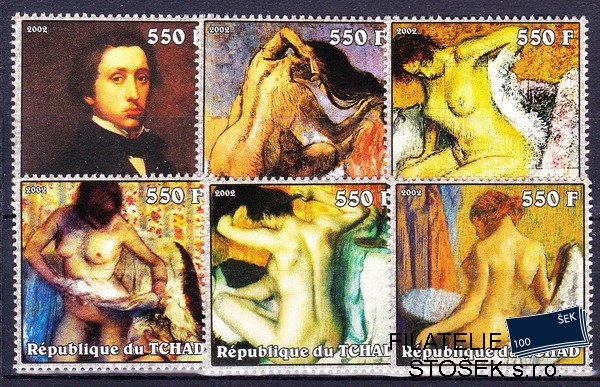 Tchad známky Mi 2376-81 Edgar Degas