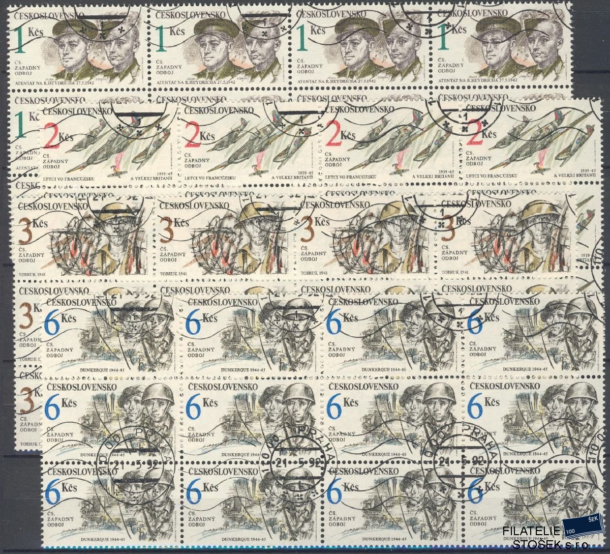 ČSSR známky 3008-10 12 Blok