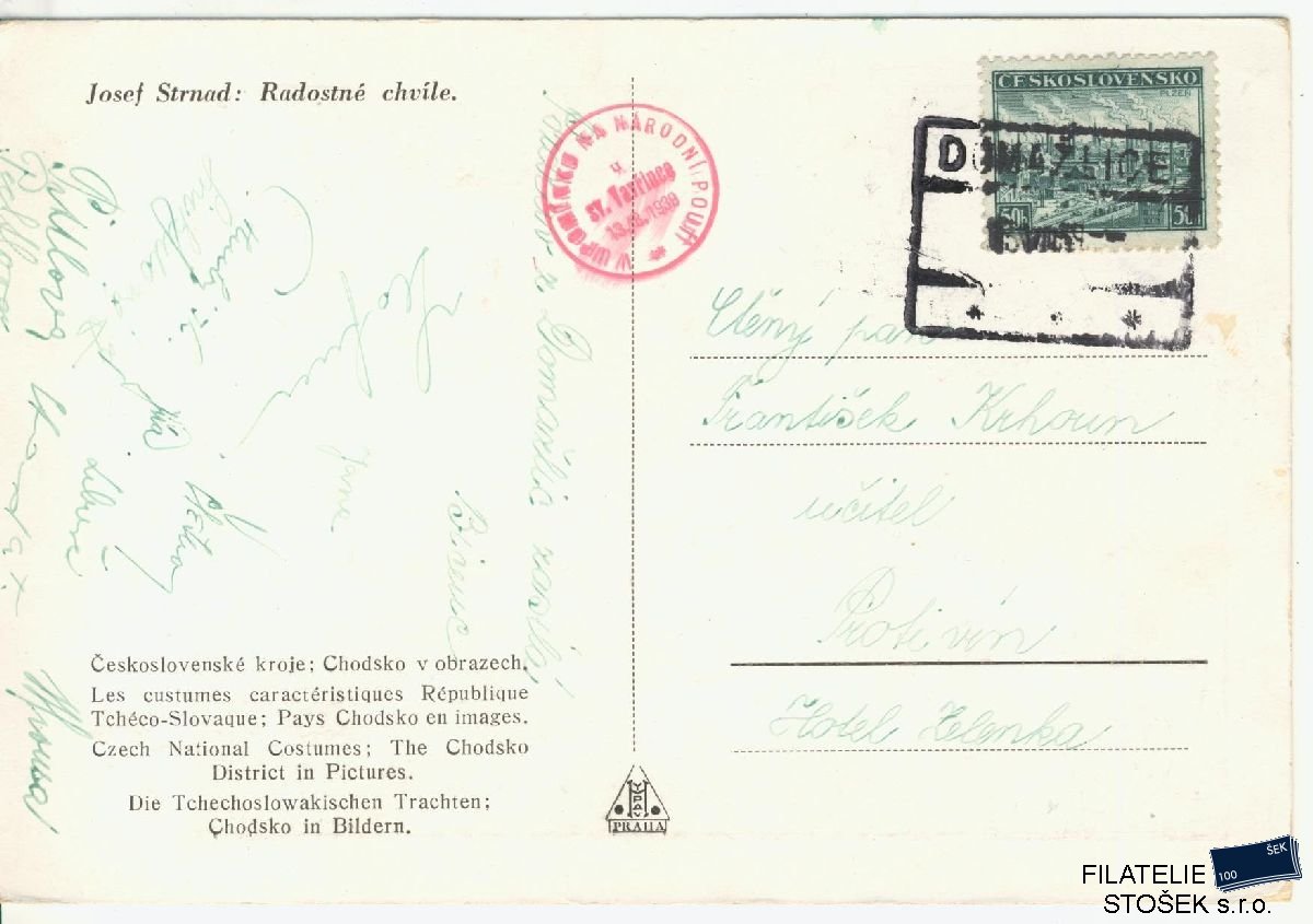 ČSR I celistvosti - 344 - Domažlice 15.VII.1939