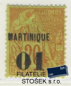 Martinique známky Yv 3 KVP Svítí