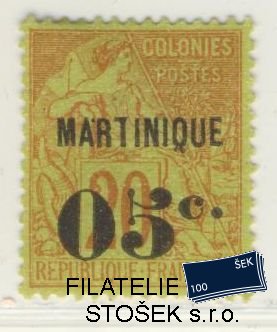 Martinique známky Yv 11 bez lepu
