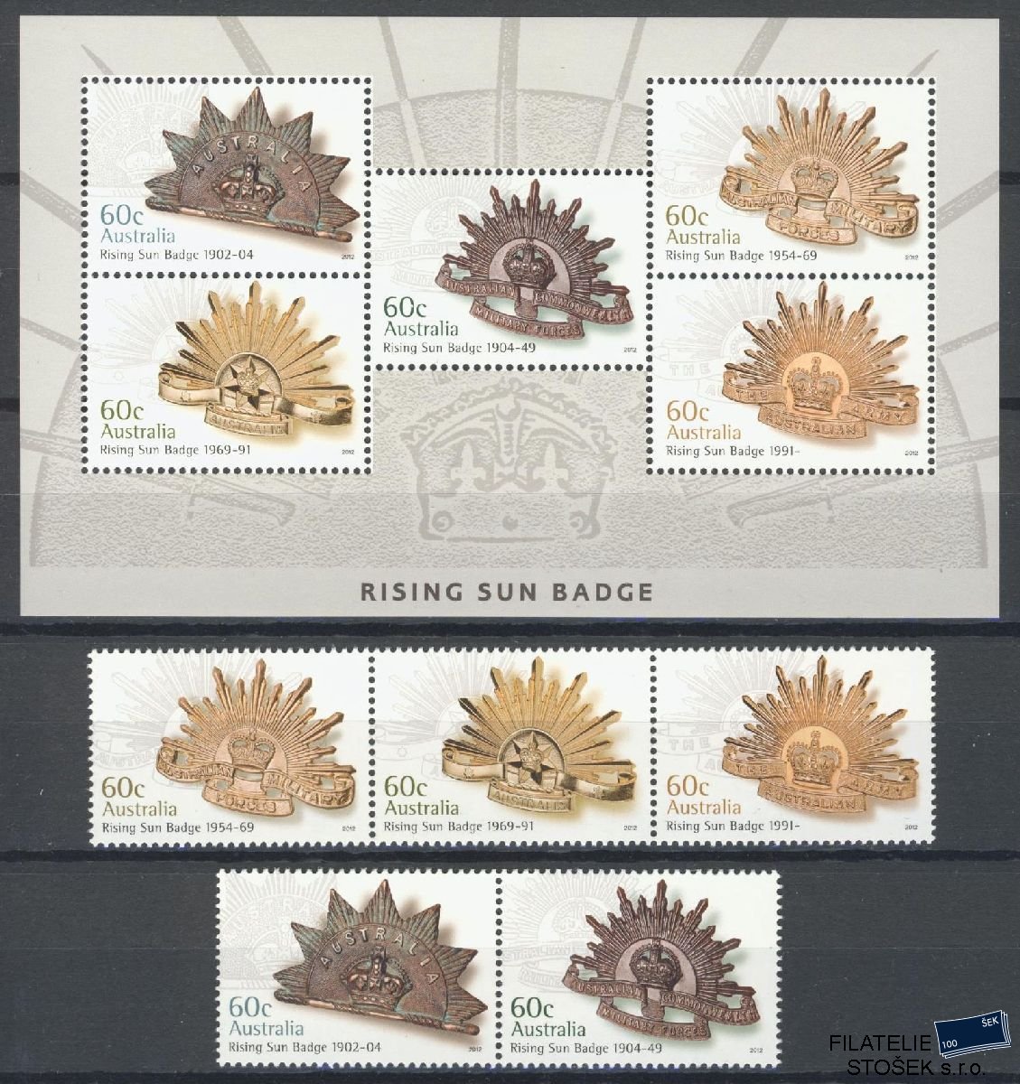 Austrálie známky Mi 3731-35 + Bl 142