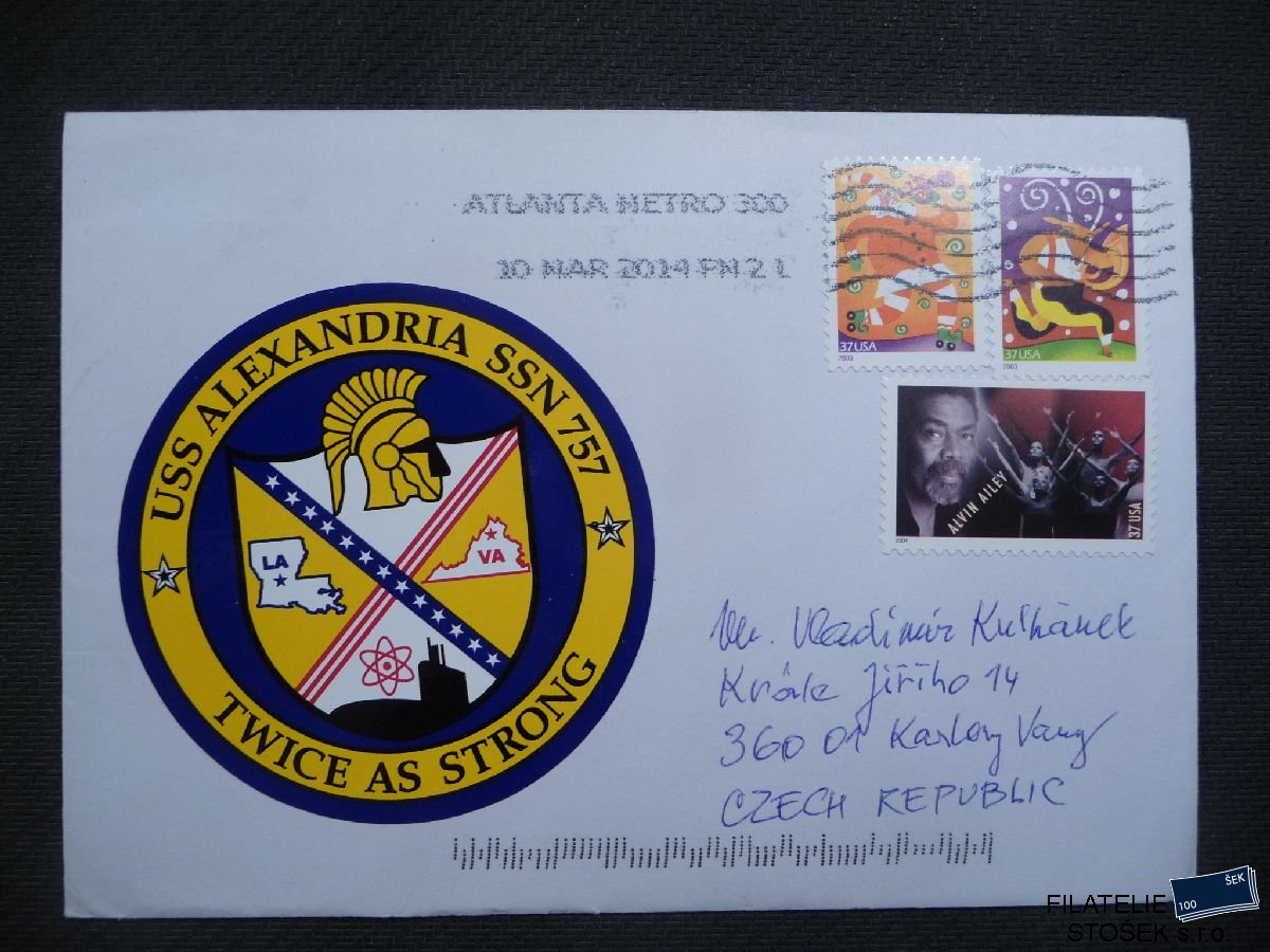 Lodní pošta celistvosti - USA - USS Alexandria