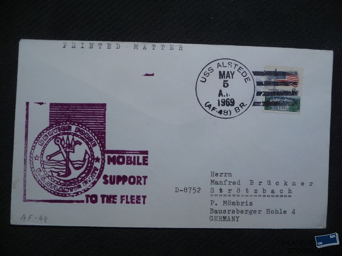 Lodní pošta celistvosti - USA - USS Alstede