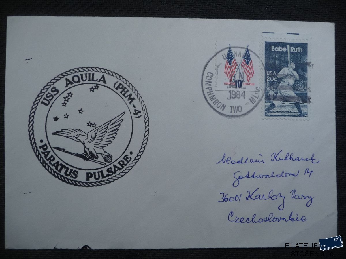 Lodní pošta celistvosti - USA - USS Aquila