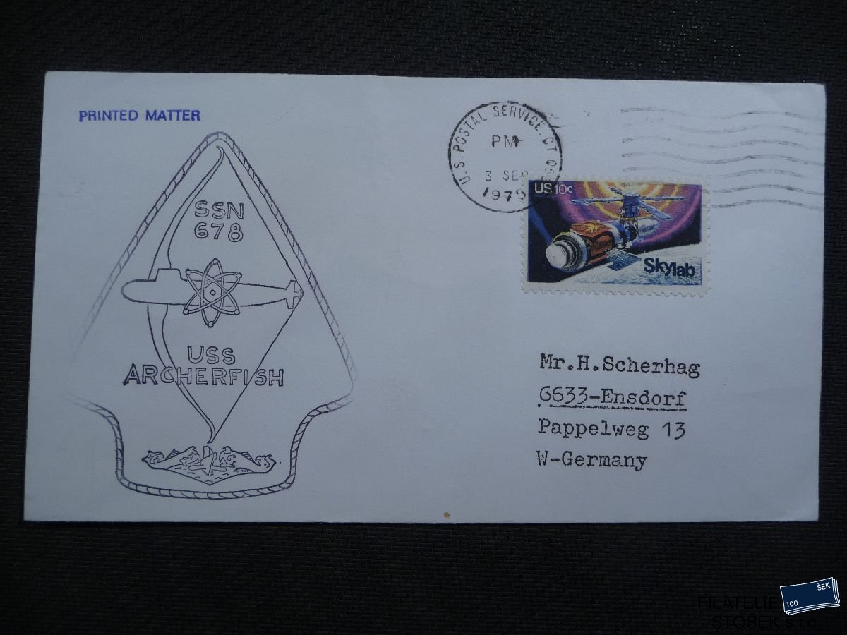 Lodní pošta celistvosti - USA - USS Archerfisch