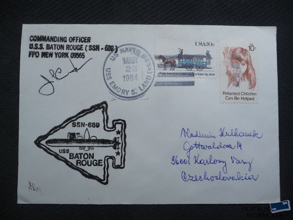 Lodní pošta celistvosti - USA - USS Baton Rouge