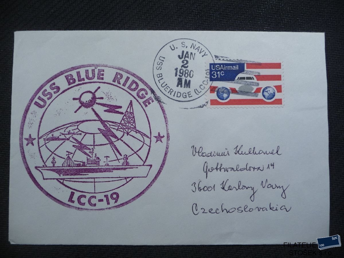 Lodní pošta celistvosti - USA - USS Blue Ridge