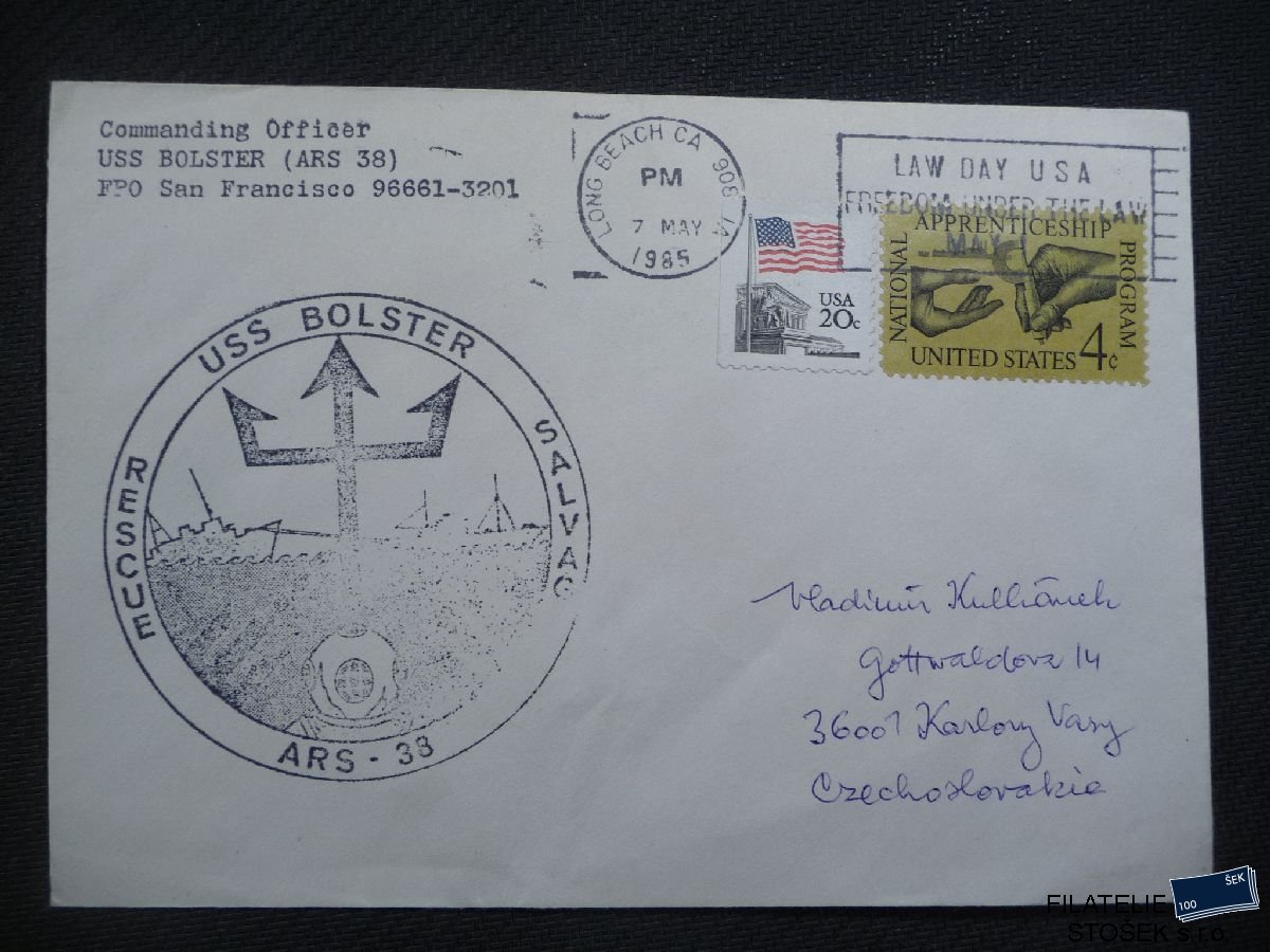 Lodní pošta celistvosti - USA - USS Bolster