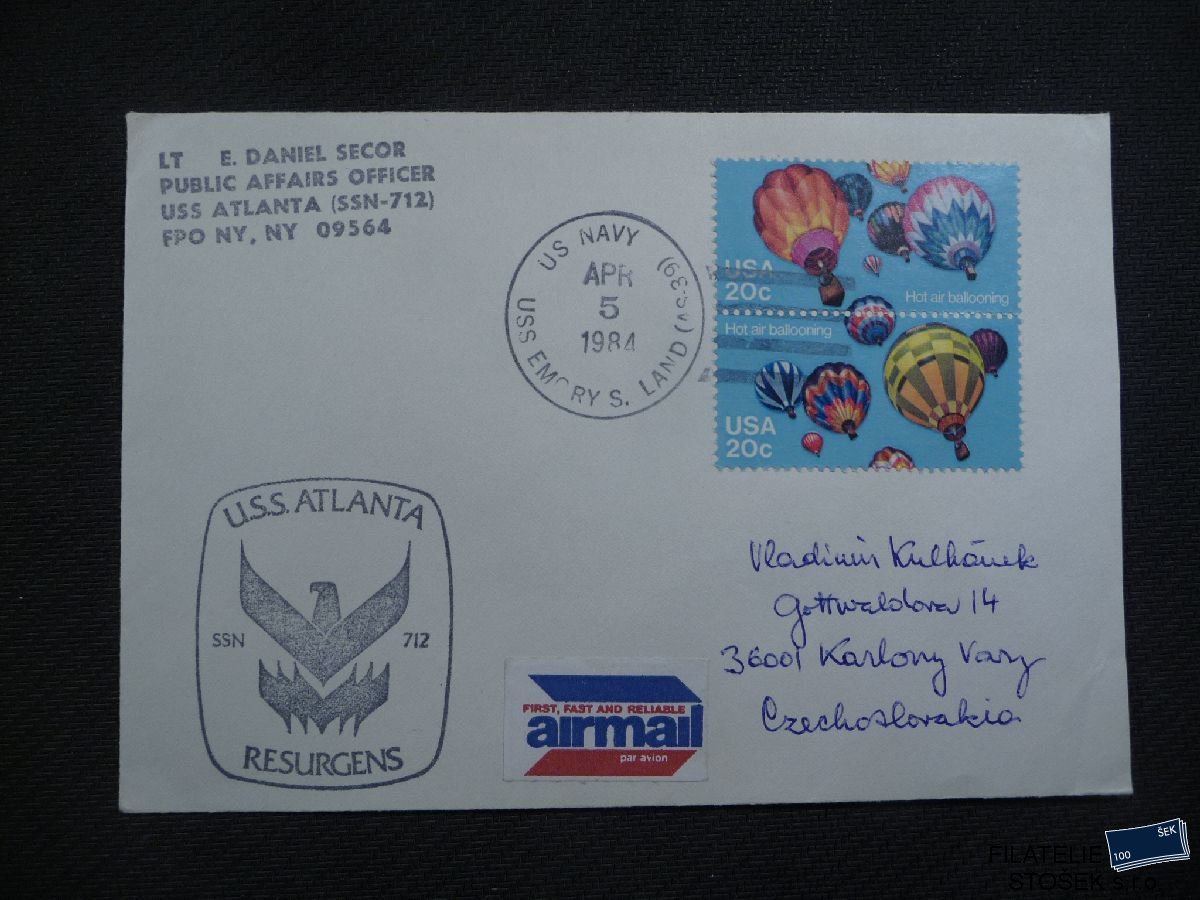 Lodní pošta celistvosti - USA - USS Atlanta