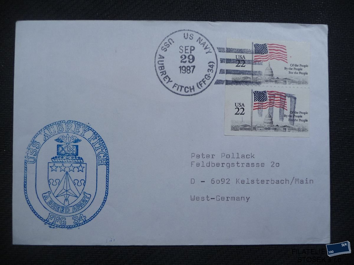 Lodní pošta celistvosti - USA - USS Aubrey Fitch