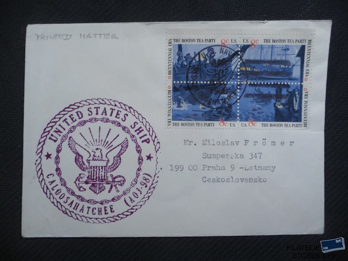Lodní pošta celistvosti - USA - USS Caloosahatchee