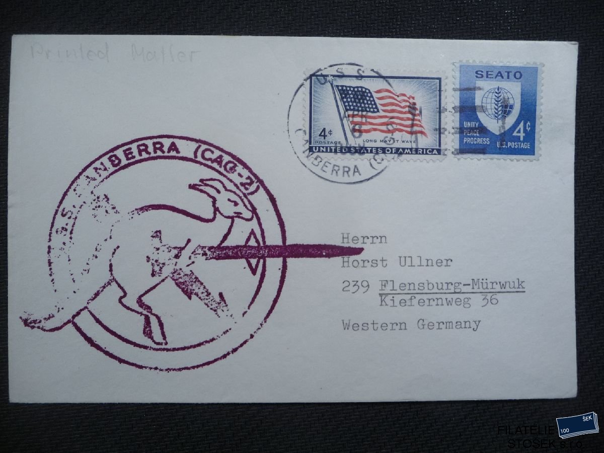 Lodní pošta celistvosti - USA - USS Canberra