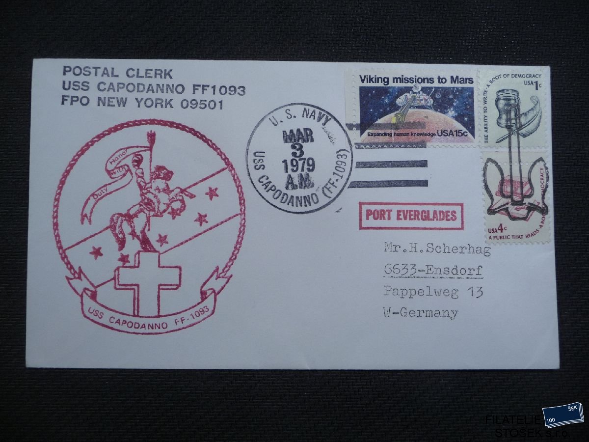 Lodní pošta celistvosti - USA - USS Capodanno