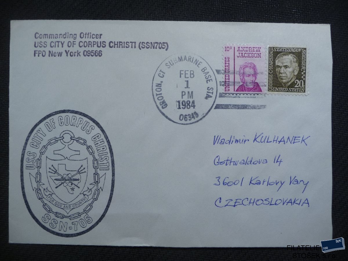 Lodní pošta celistvosti - USA - USS City of Corpus Christi