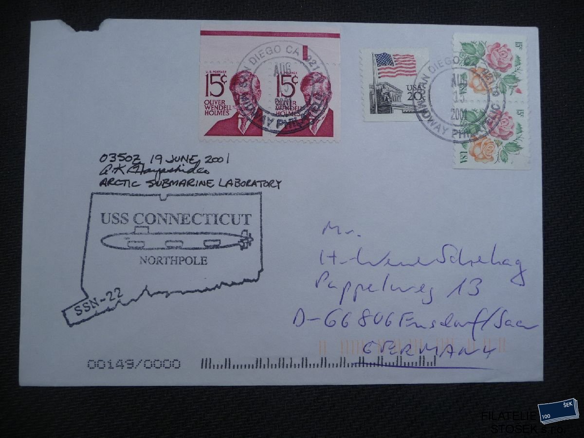 Lodní pošta celistvosti - USA - USS Connecticut