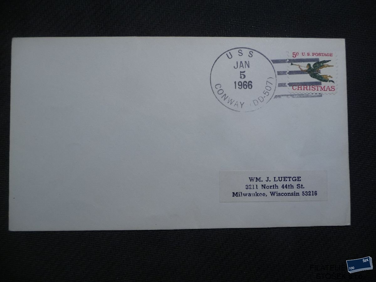 Lodní pošta celistvosti - USA - USS Conway