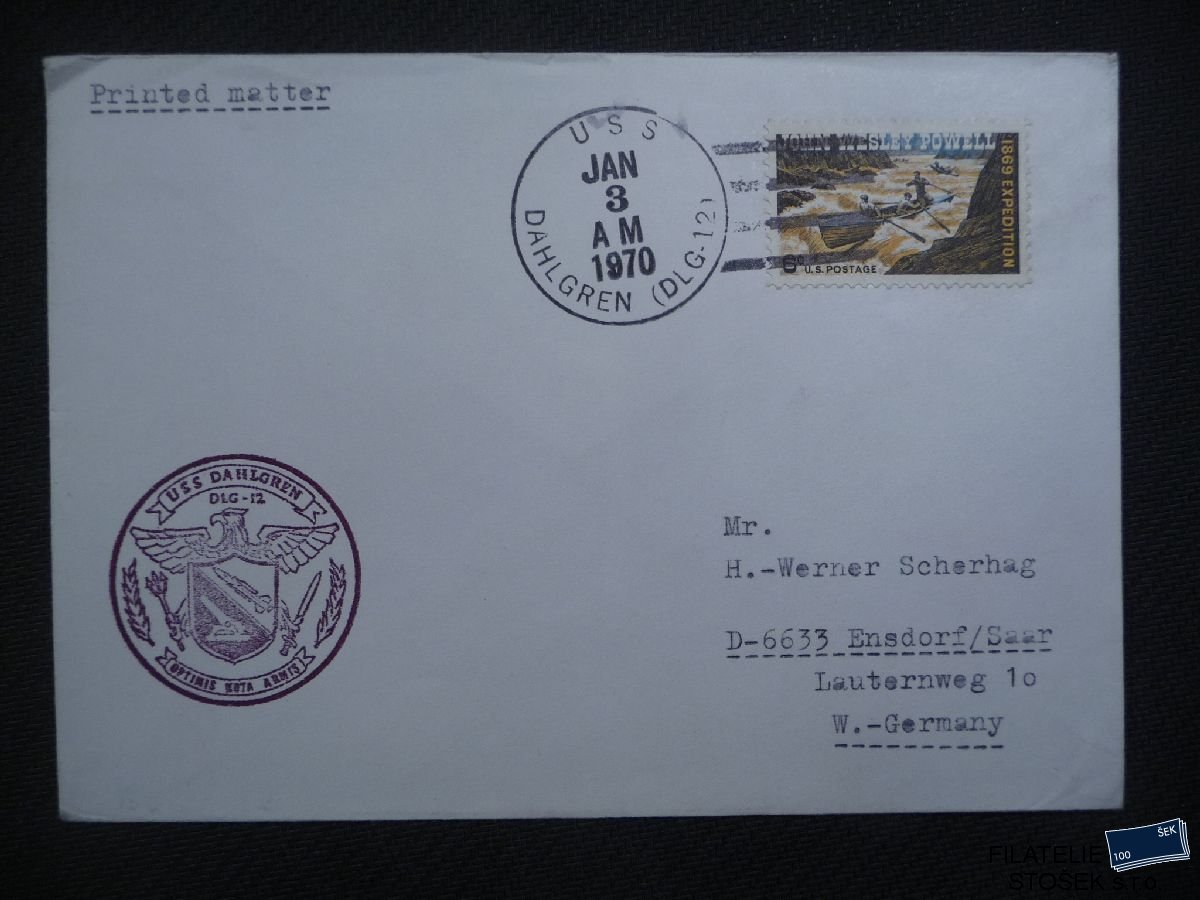 Lodní pošta celistvosti - USA - USS Dahlgren