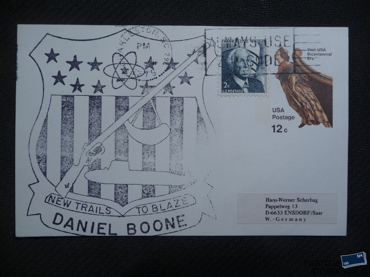 Lodní pošta celistvosti - USA - USS Daniel Boone