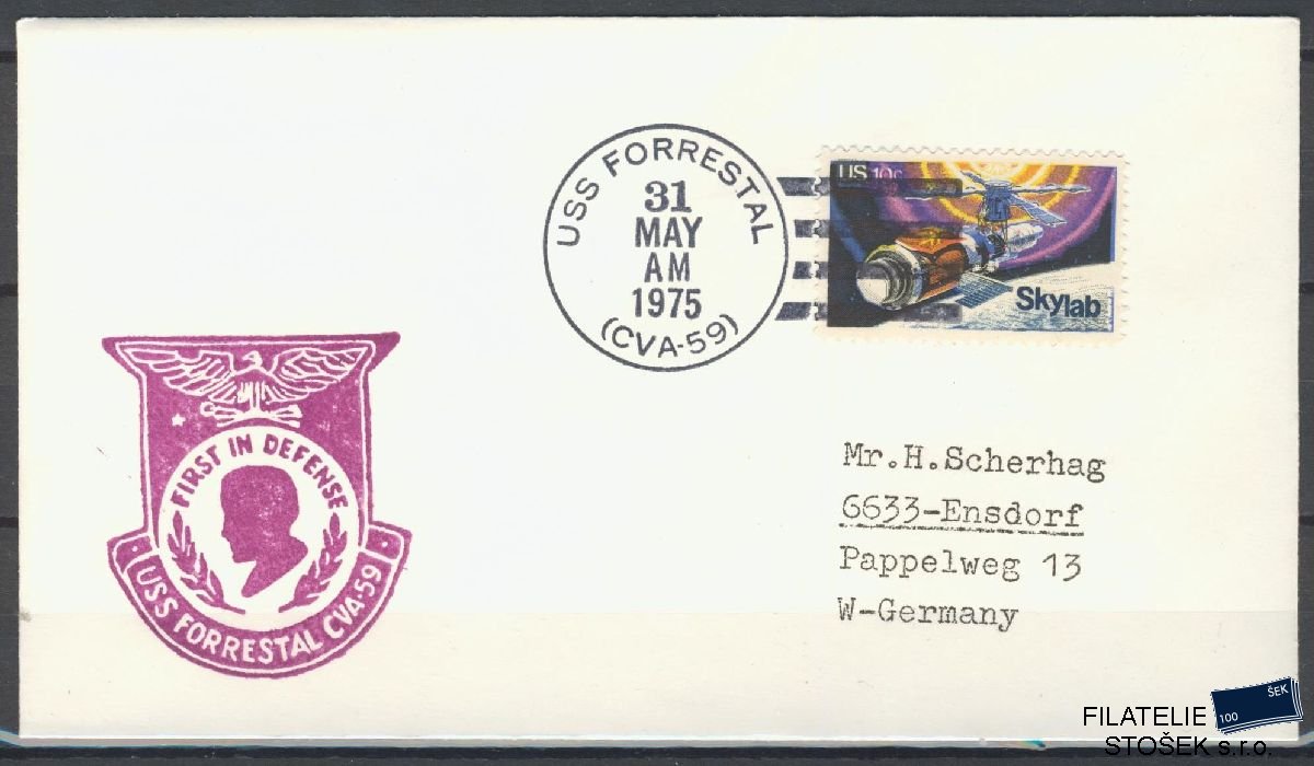 Lodní pošta celistvosti - USA - USS Forrestal