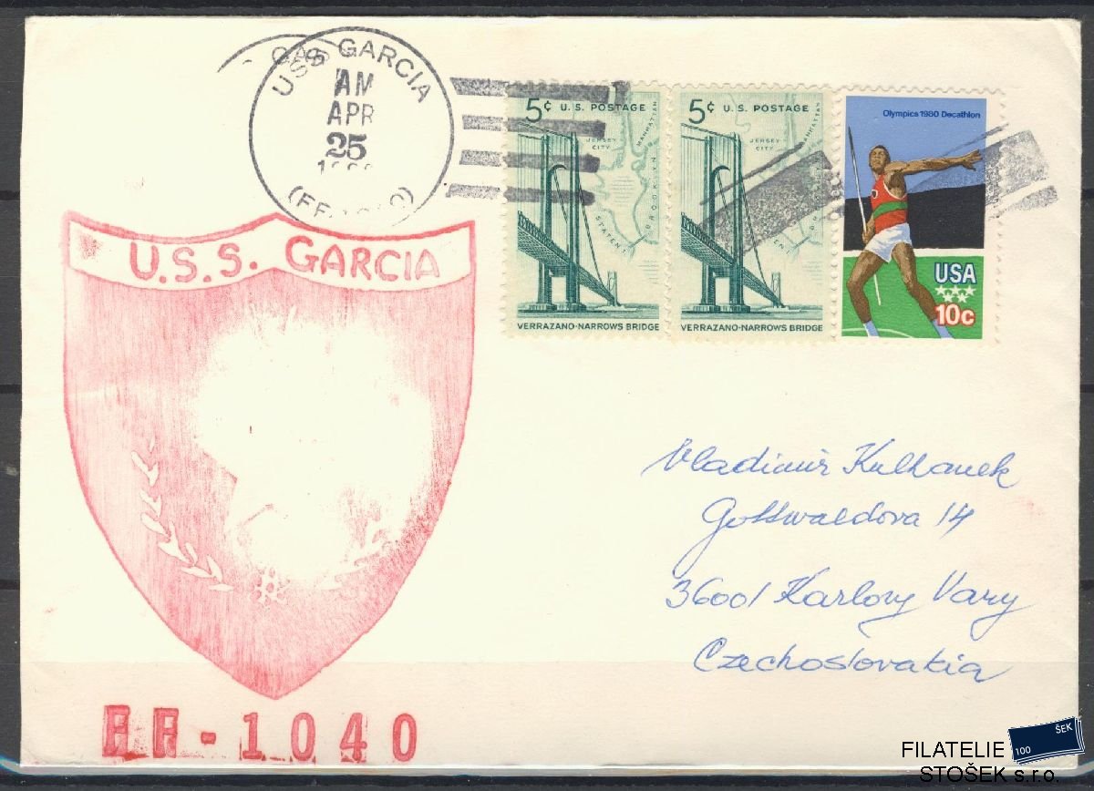 Lodní pošta celistvosti - USA - USS Garcia