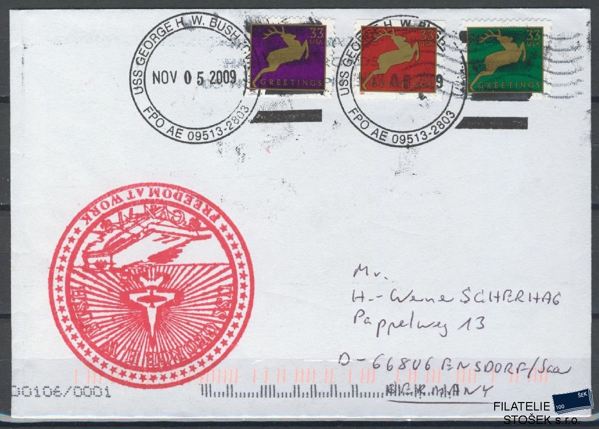Lodní pošta celistvosti - USA - USS George H. W. Bush