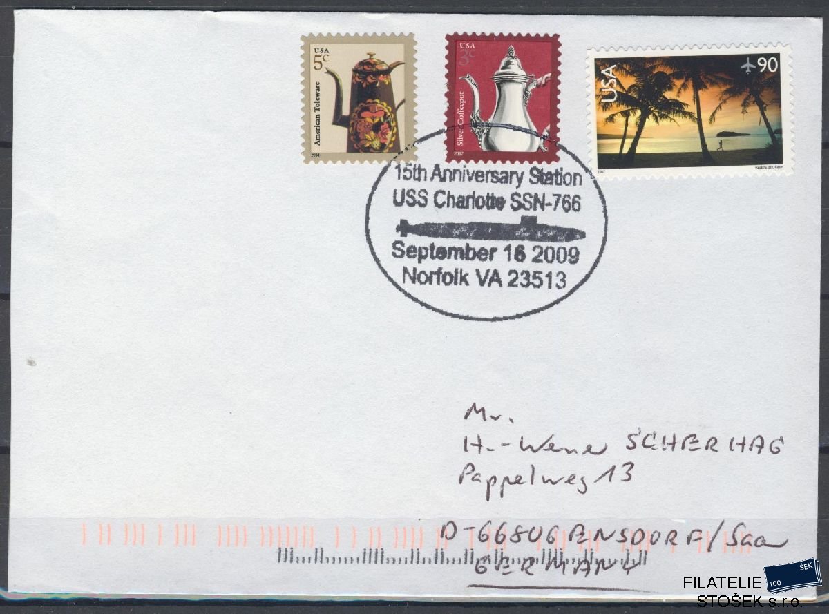 Lodní pošta celistvosti - USA - USS Charlotte