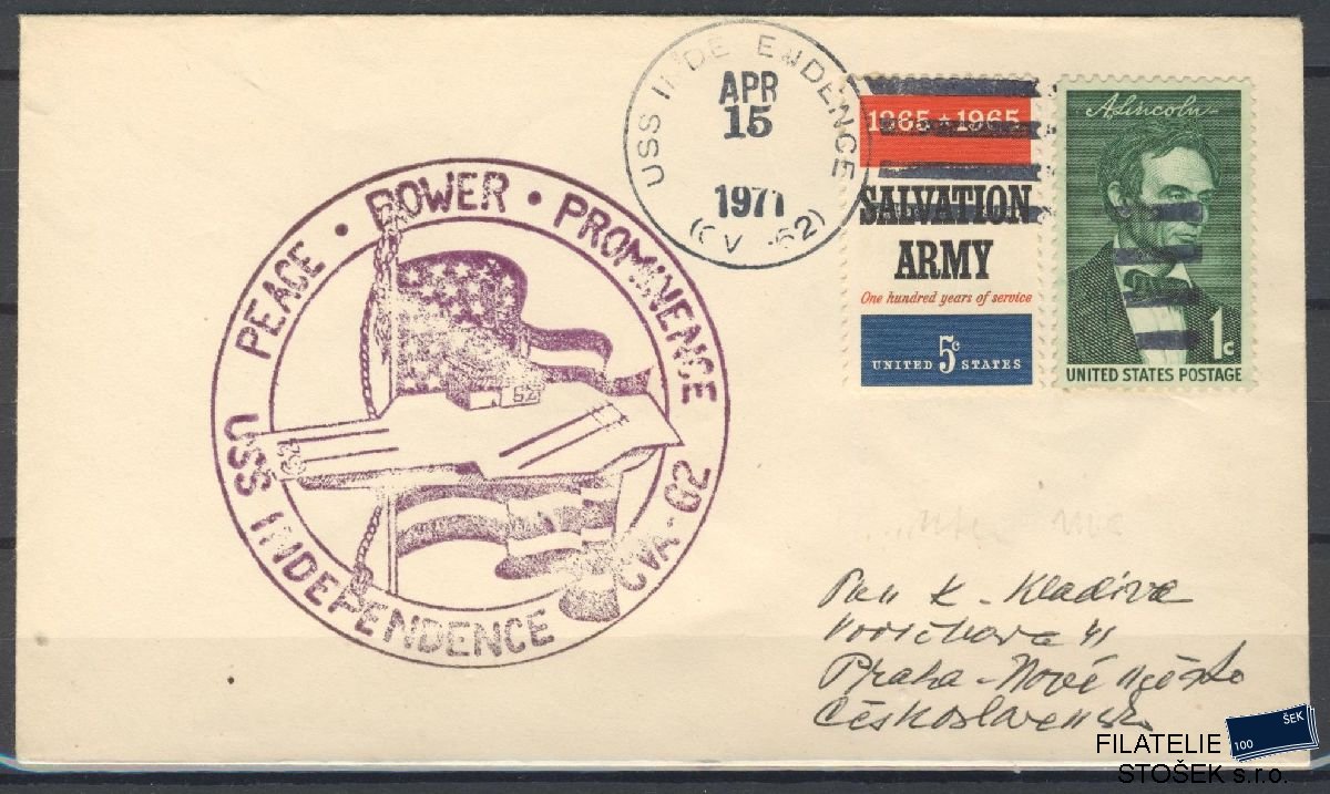 Lodní pošta celistvosti - USA - USS Independence