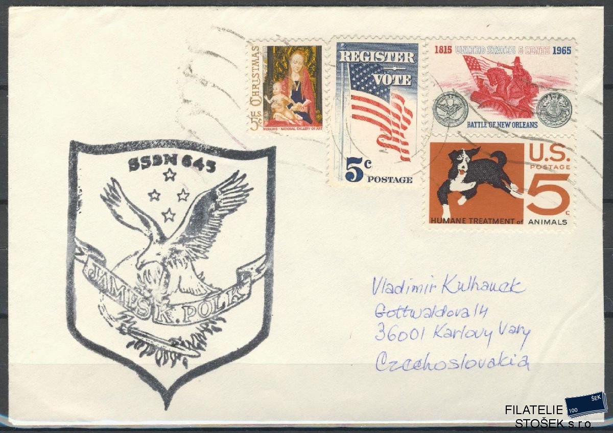 Lodní pošta celistvosti - USA - USS James K. Polk