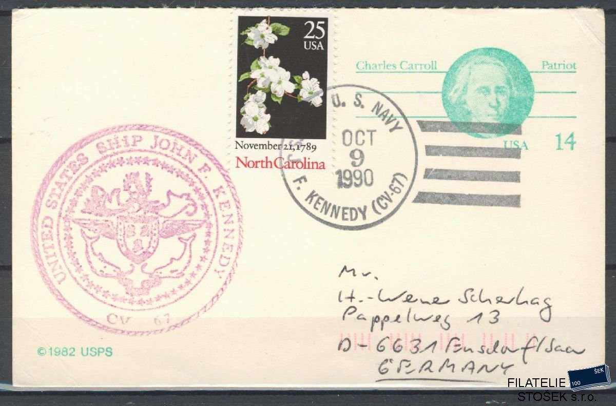 Lodní pošta celistvosti - USA - USS John F. Kennedy