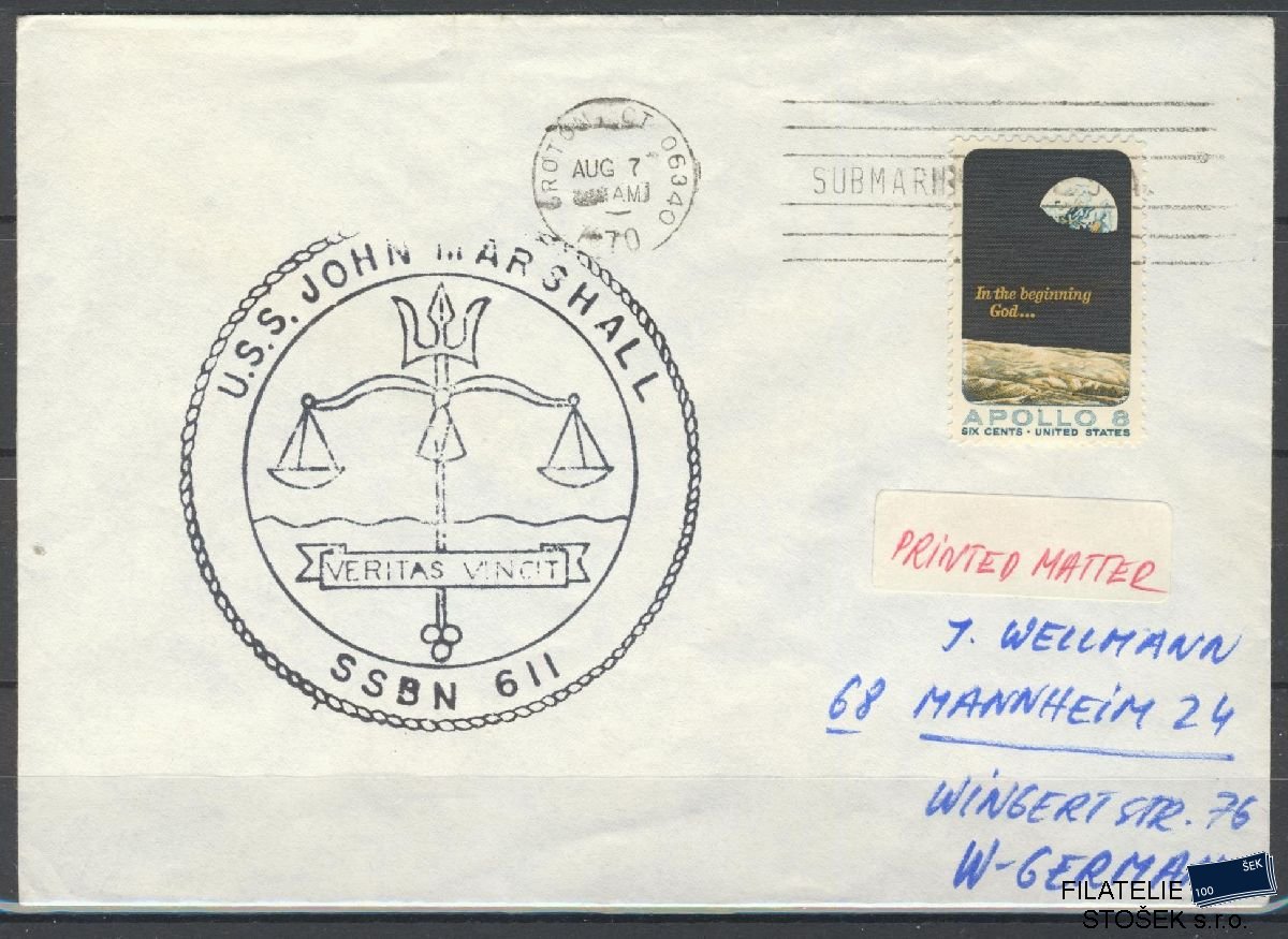 Lodní pošta celistvosti - USA - USS John Marshall