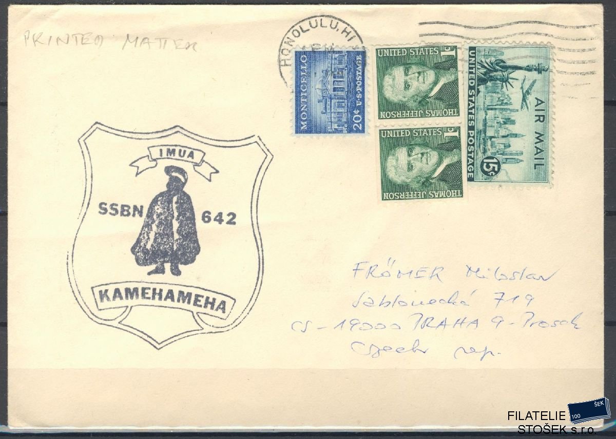 Lodní pošta celistvosti - USA - USS Kamehameha