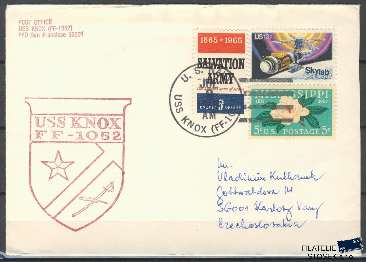 Lodní pošta celistvosti - USA - USS Knox