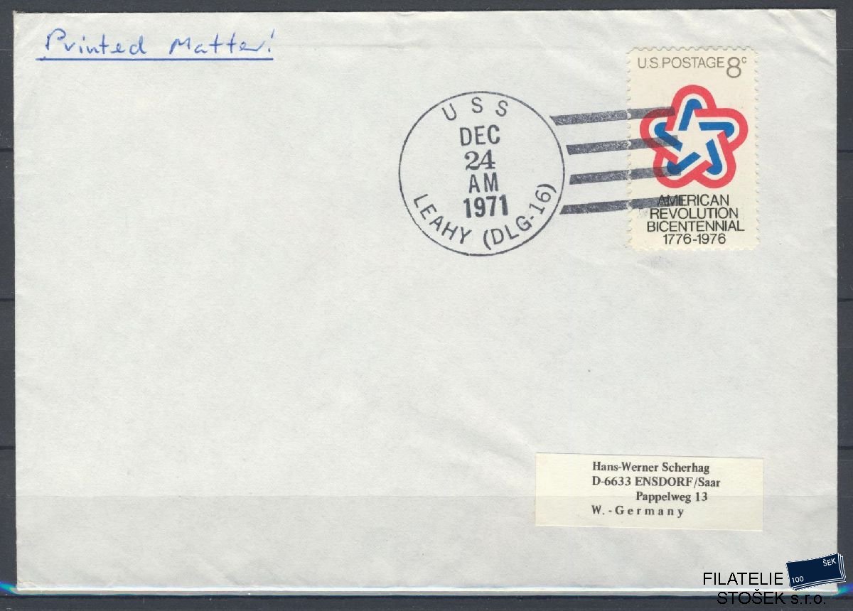 Lodní pošta celistvosti - USA - USS Leahy