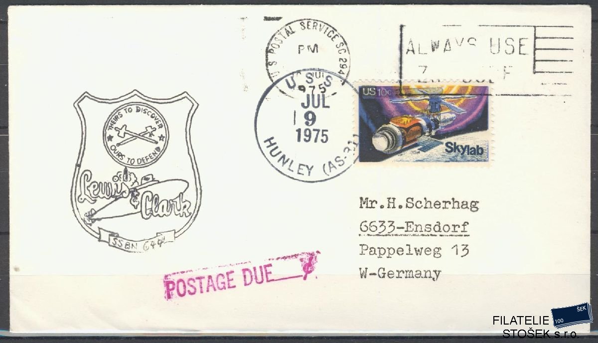 Lodní pošta celistvosti - USA - USS Lewis e Clark
