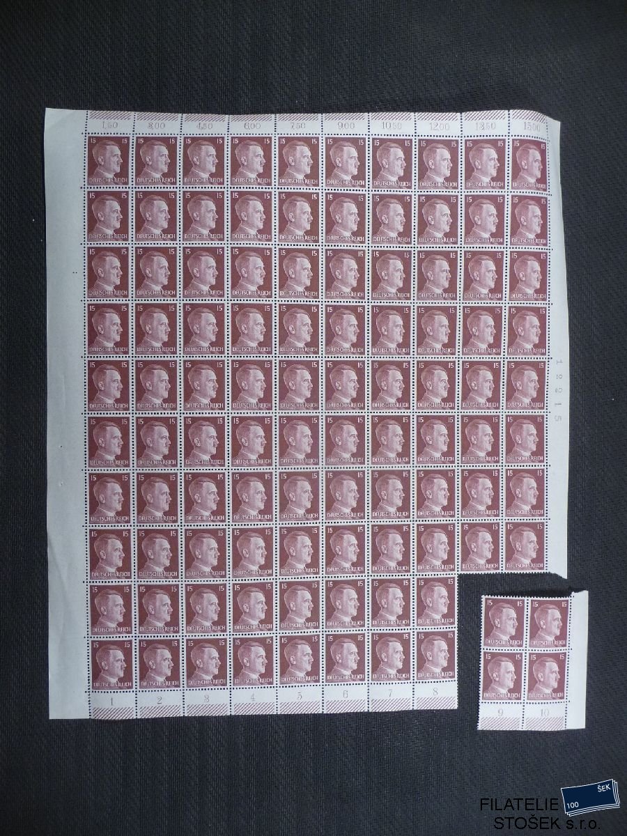 Deutsches Reich známky Mi 789 Arch - utržený 4 Blok
