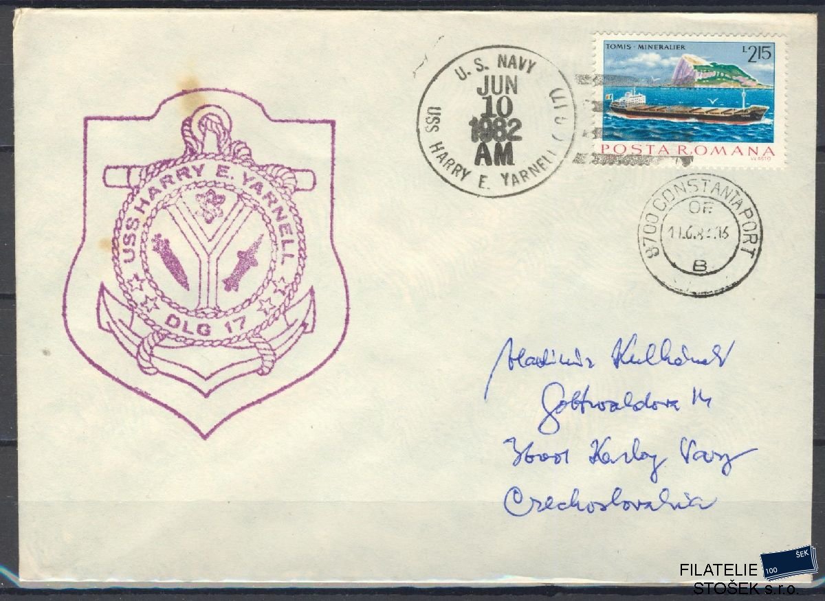 Lodní pošta celistvosti - USA - USS Harry E. Yarnell