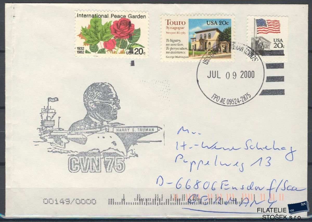 Lodní pošta celistvosti - USA - USS Harry S Truman