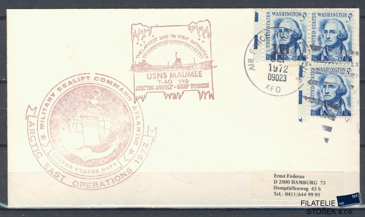 Lodní pošta celistvosti - USA - USS Maumee
