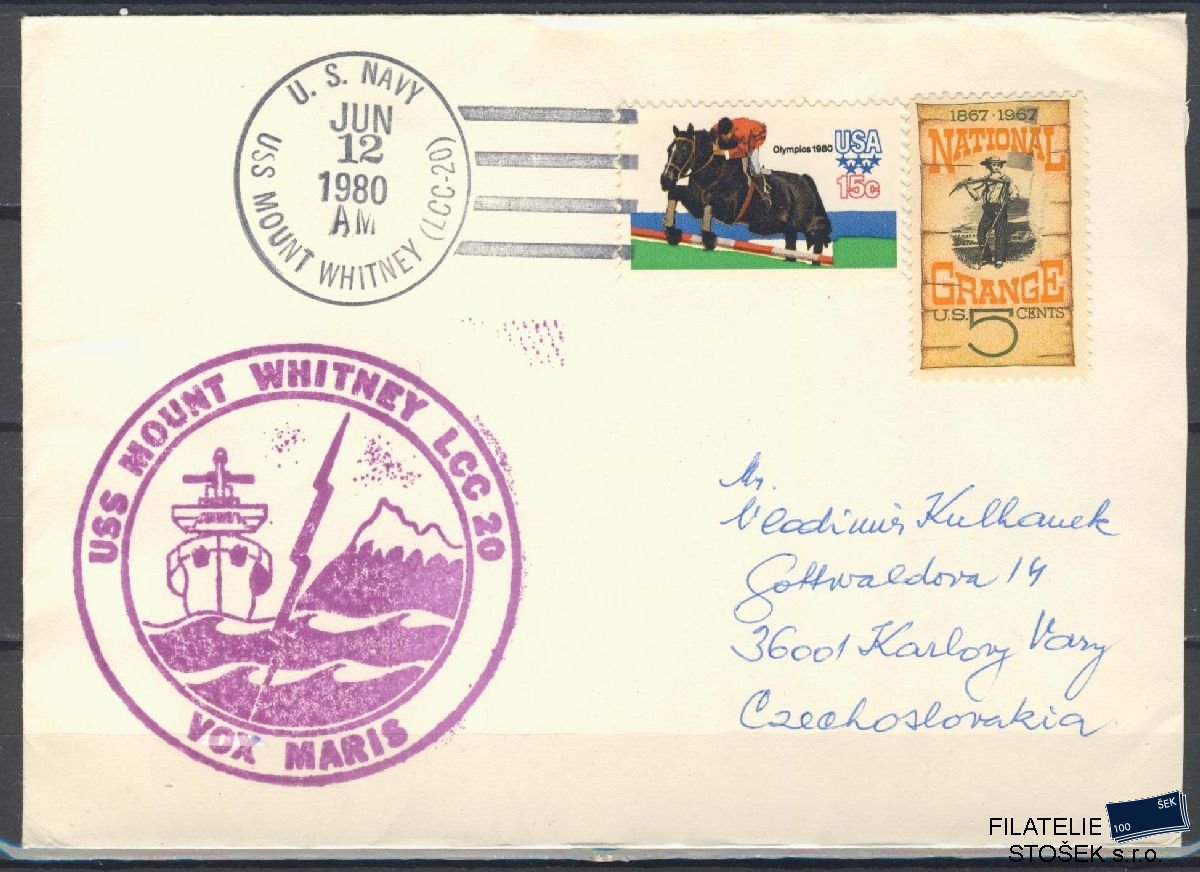 Lodní pošta celistvosti - USA - USS Mount Whitney