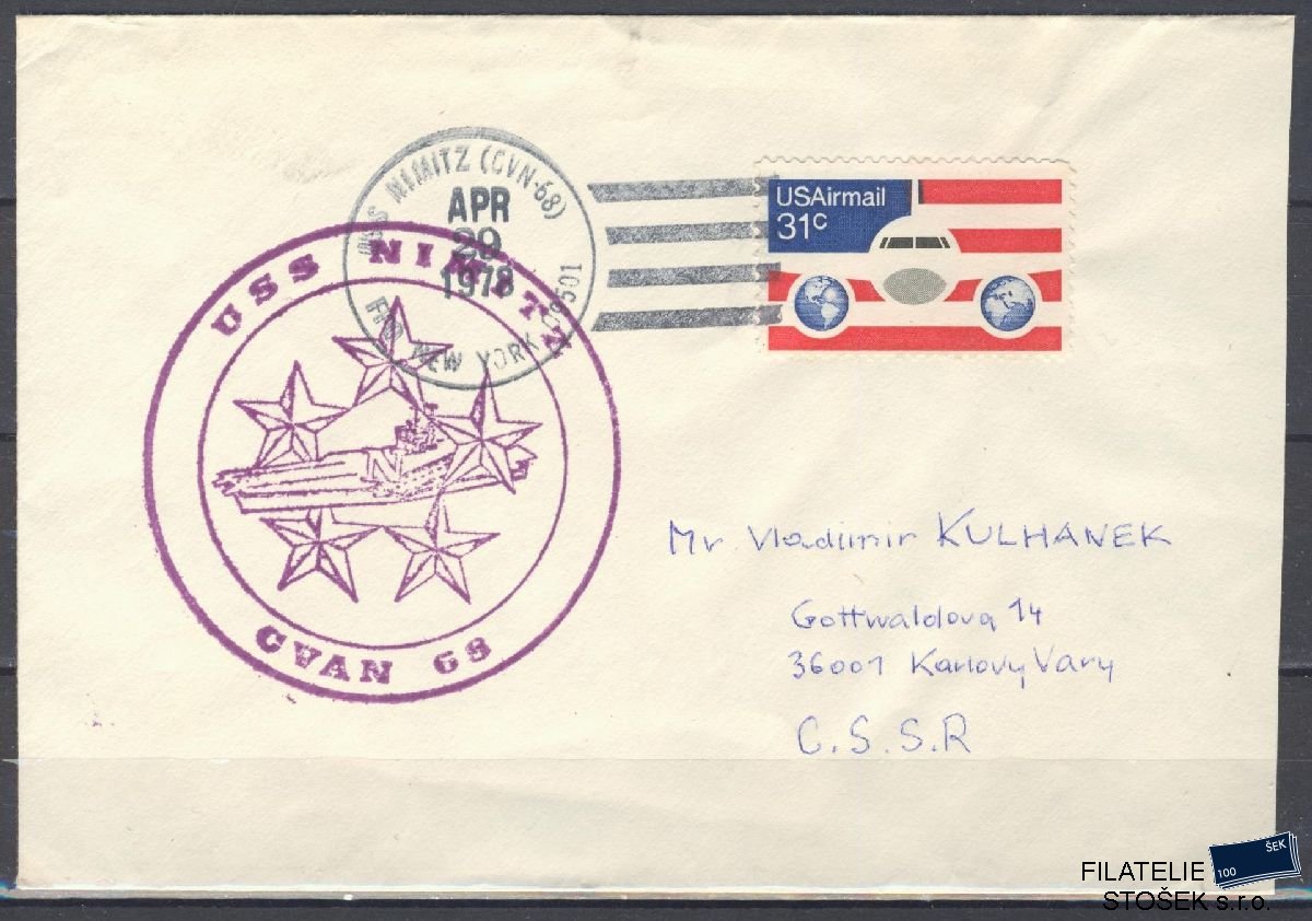 Lodní pošta celistvosti - USA - USS Nimitz