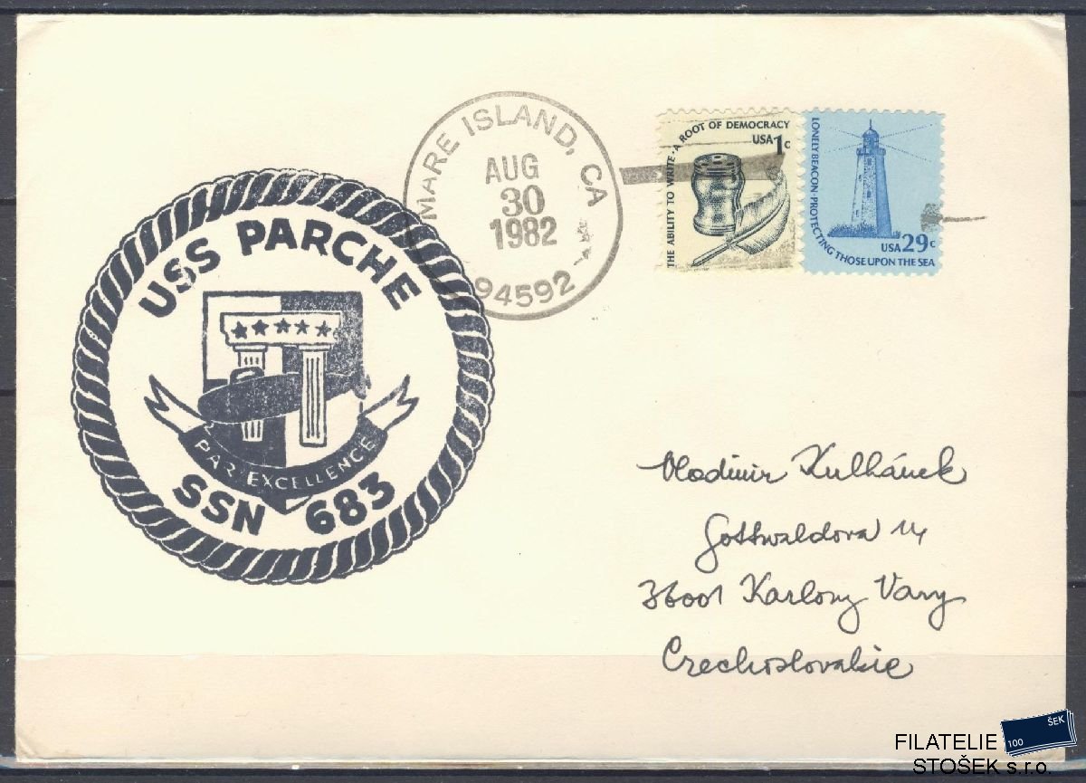 Lodní pošta celistvosti - USA - USS Parche