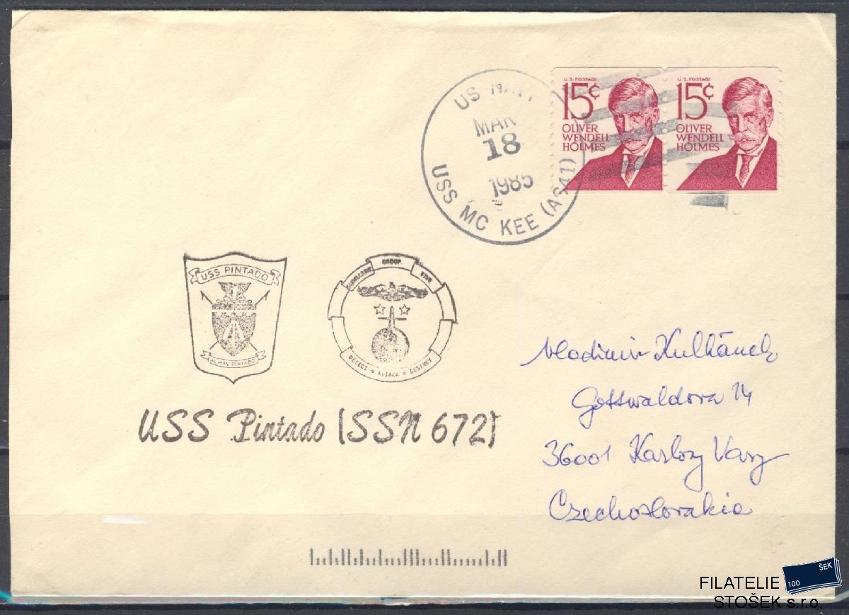 Lodní pošta celistvosti - USA - USS Pintado